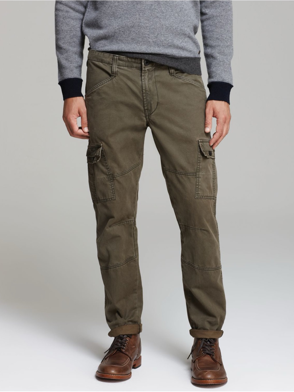J Brand Trioper Olive Cargo Pants With Utility Pockets